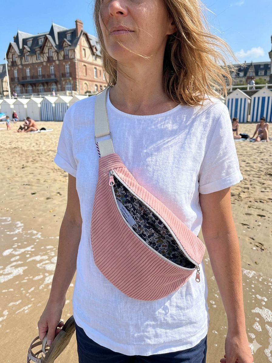 Le Banane en Velours Côtelé Vieux Rose – L'Échappée Balnéaire